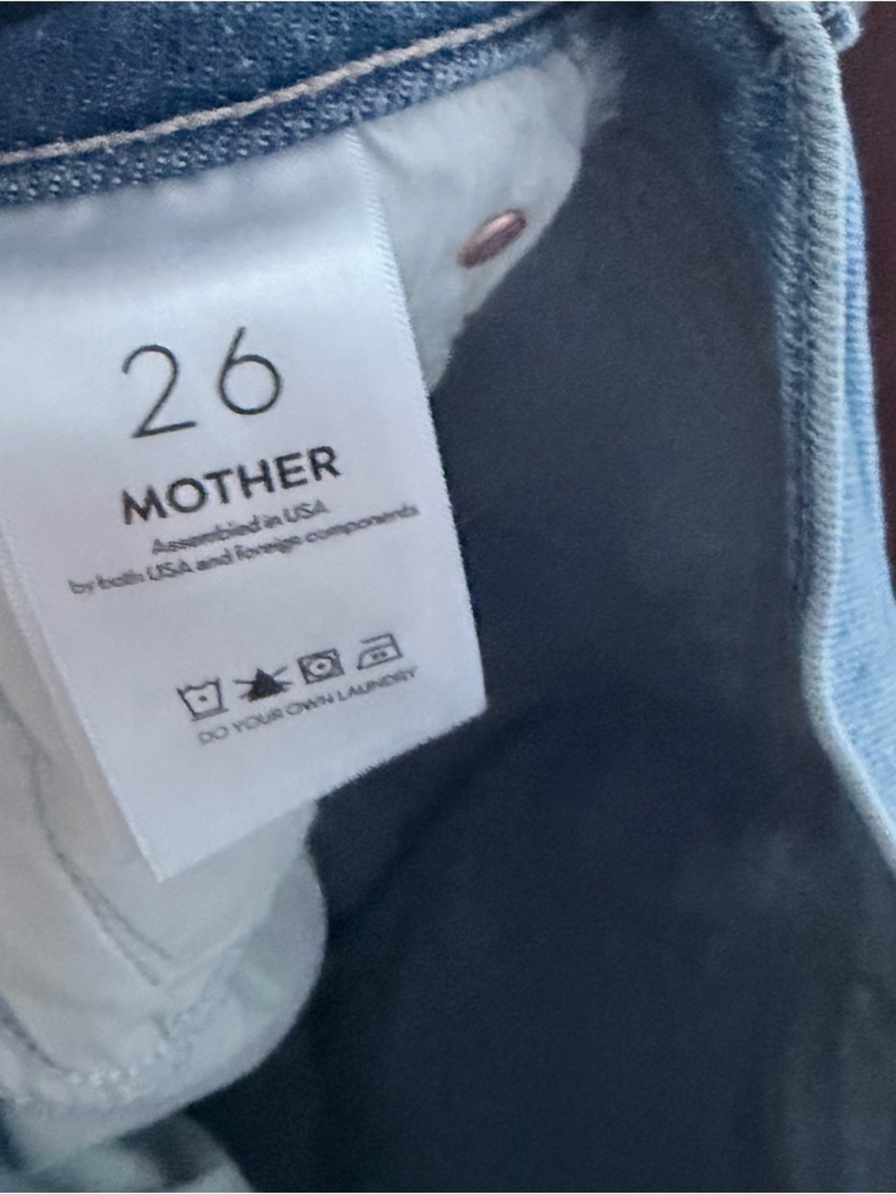 MOTHER The Mid Rise Hiker Hover Jeans in Full Moon Size 26 - Picture 5 of 10